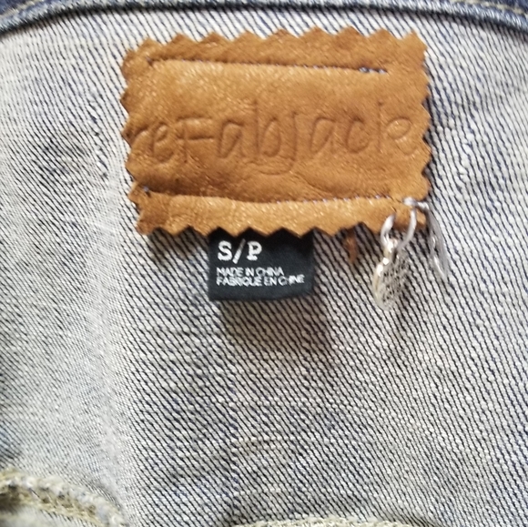 reFabjack denim vest with leopard denim trim - Picture 8 of 8